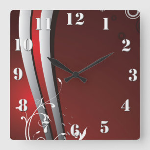 Abstract Modern Art Square Wall Clock