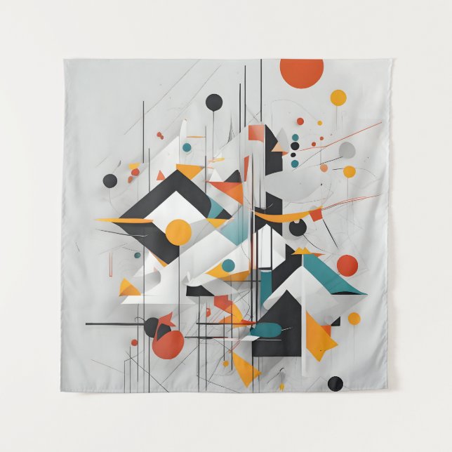 Abstract modern art tapestry (Front)