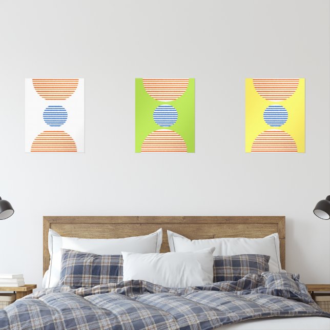 abstract modern art wall art sets (Bedroom)