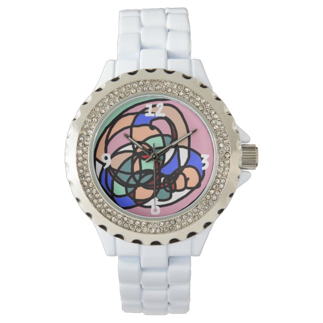 Abstract Modern Art Wrist Watch (Front)