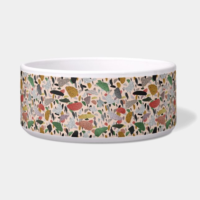 Abstract Modern Artistic Terrazzo Style Pattern Bowl (Front)