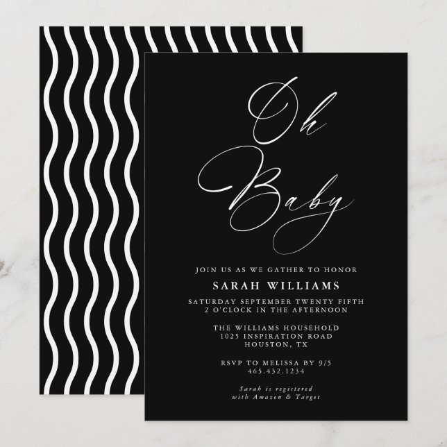 Abstract Modern Baby Shower | Invitation (Front/Back)