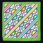 Abstract Modern Bandana<br><div class="desc">A Fun Design Of Colorful Dots,  Striped  and Waves Bandana For Pets Or Humans</div>