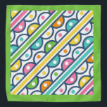 Abstract Modern Bandana<br><div class="desc">A Fun Design Of Colorful Dots,  Striped  and Waves Bandana For Pets Or Humans</div>