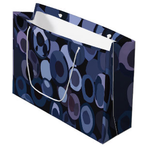 Abstract Modern Blueberry Birthday Large Gift Bag