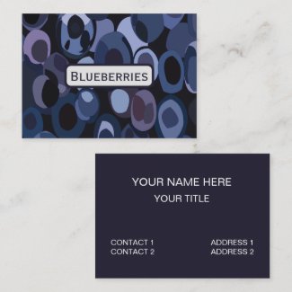 Abstract Modern Blueberry Fruit Nutritionist Business Card