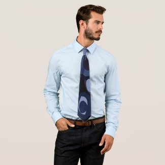 Abstract Modern Blueberry  Neck Tie