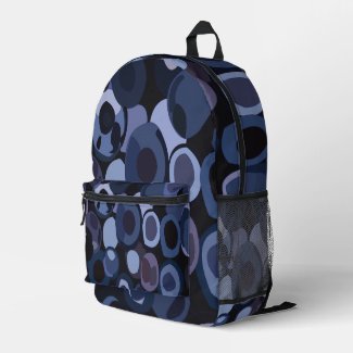 Abstract Modern Blueberry  Printed Backpack