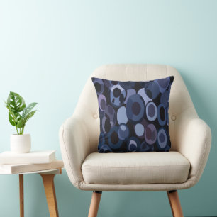Abstract Modern Blueberry Throw Pillow
