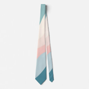 Abstract Modern Blush Pink Mint Collection Neck Tie
