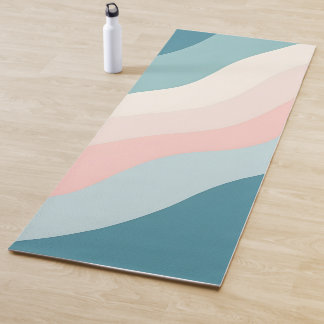 Abstract Modern Blush Pink Mint Collection Yoga Mat