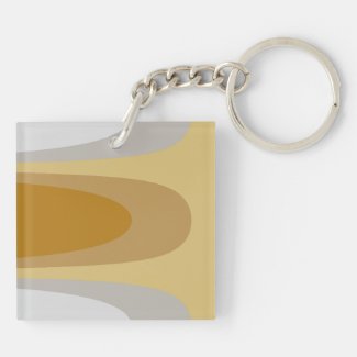 Abstract Modern Brown Yellow, Grey Geometric Art