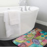 Abstract Modern Colorblock Trendy Whimsical Art Bath Mat