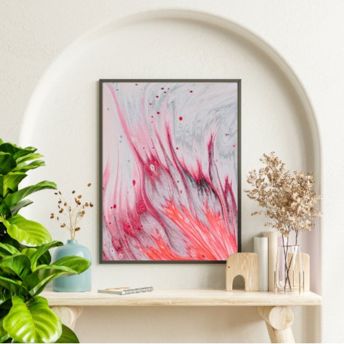 Abstract Modern Colorful Alcohol Ink Poster