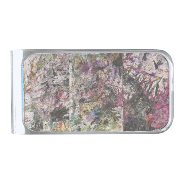 Abstract Modern Colorful "Confetti Too" Money Clip (Front)