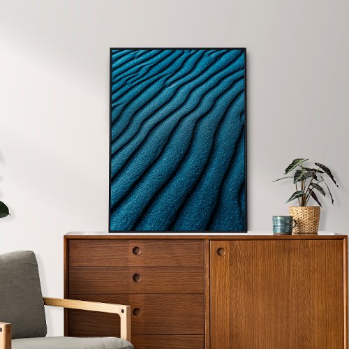 Abstract Modern Colorful Dark Blue Poster