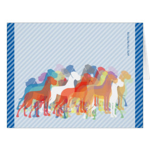 Abstract, modern, colorful Great Dane Illustration Cards