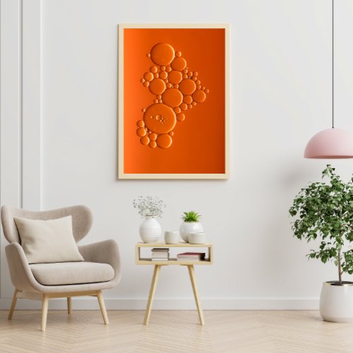 Abstract Modern Colorful Orange Poster