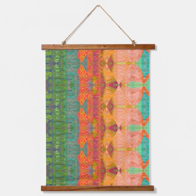 Abstract modern colorful pattern Hanging Tapestry (Front)