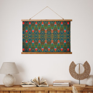 Abstract modern colorful pattern hanging tapestry