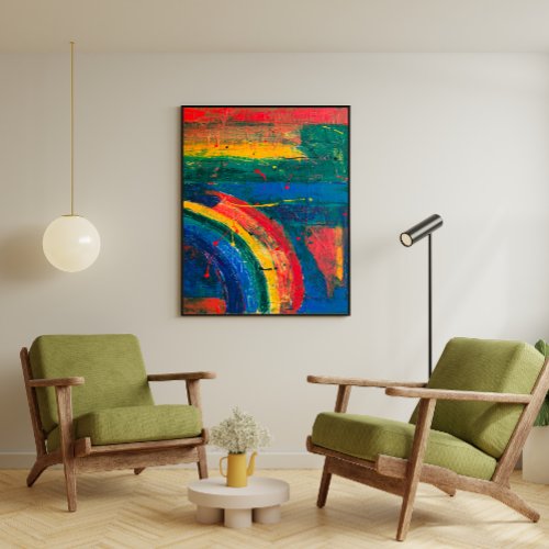 Abstract Modern Colorful Rainbow Poster