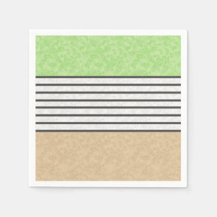 Abstract modern colors beige mint green white blac napkins