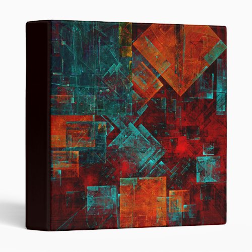 Abstract Modern Colourful Cool Artistic Pattern 3 Ring Binder