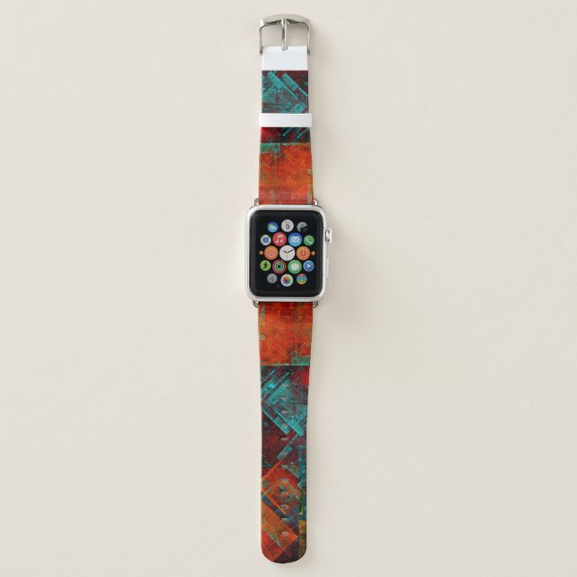 Abstract Modern Colourful Cool Artistic Pattern Apple Watch Band (Front)