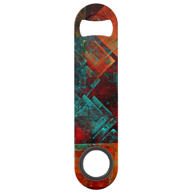 Abstract Modern Colourful Cool Artistic Pattern Bar Key (Front)