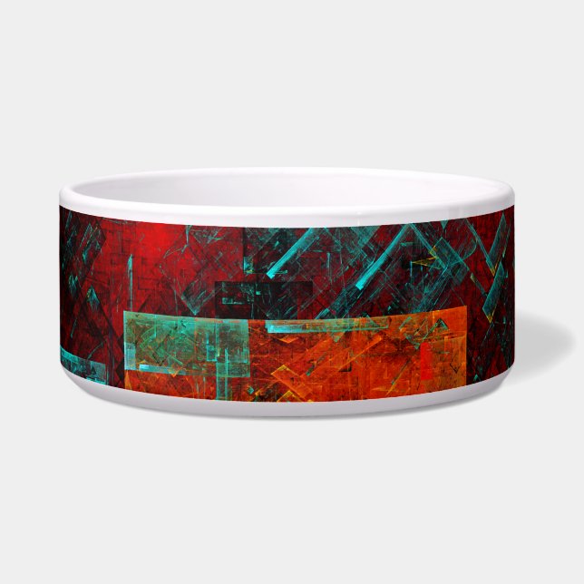 Abstract Modern Colourful Cool Artistic Pattern Bowl (Front)