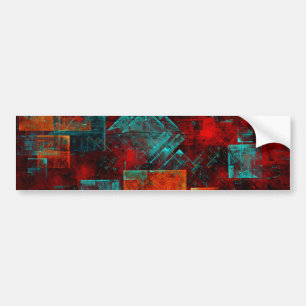 Abstract Modern Colourful Cool Artistic Pattern Bumper Sticker