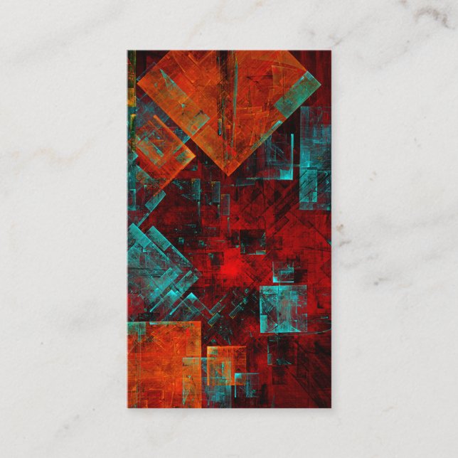 Abstract Modern Colourful Cool Artistic Pattern Business Card (Front)