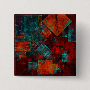 Abstract Modern Colourful Cool Artistic Pattern Button