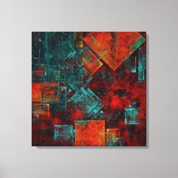 Abstract Modern Colourful Cool Artistic Pattern Canvas Print