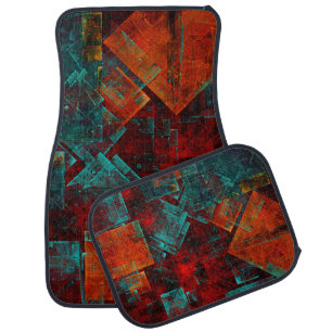 Abstract Modern Colourful Cool Artistic Pattern Car Floor Mat
