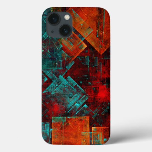Abstract Modern Colourful Cool Artistic Pattern iPhone 13 Case