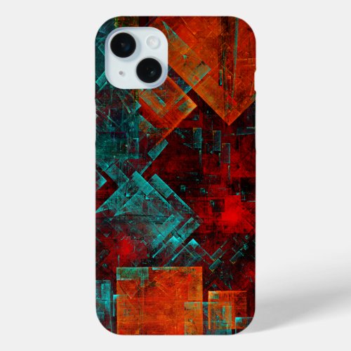 Abstract Modern Colourful Cool Artistic Pattern iPhone 15 Plus Case