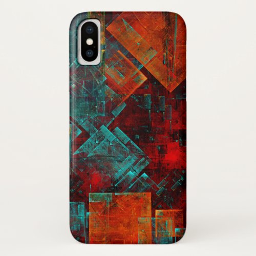 Abstract Modern Colourful Cool Artistic Pattern iPhone XS Case