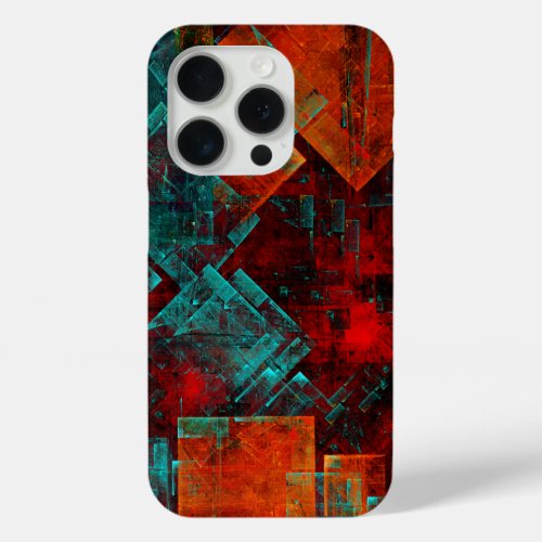 Abstract Modern Colourful Cool Artistic Pattern iPhone 15 Pro Case