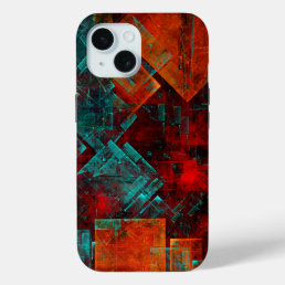 Abstract Modern Colourful Cool Artistic Pattern iPhone 15 Case