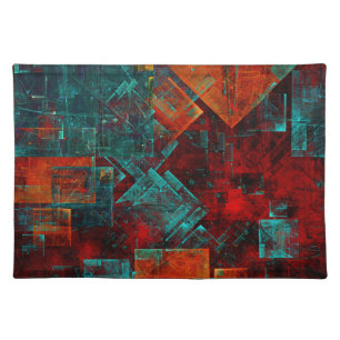 Abstract Modern Colourful Cool Artistic Pattern Cloth Placemat