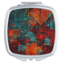 Abstract Modern Colourful Cool Artistic Pattern Compact Mirror