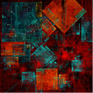 Abstract Modern Colourful Cool Artistic Pattern Cutout