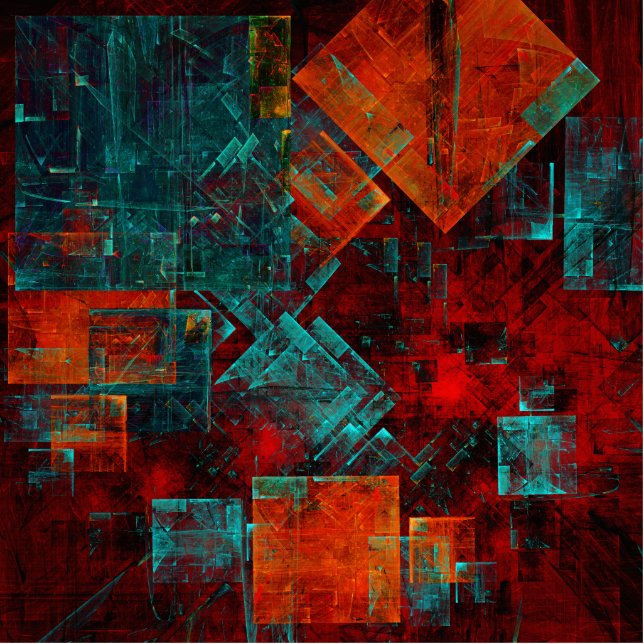 Abstract Modern Colourful Cool Artistic Pattern Cutout (Front)