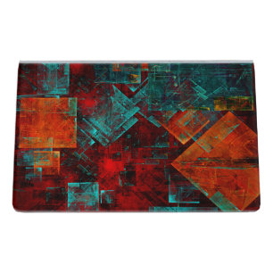 Abstract Modern Colourful Cool Artistic Pattern Desk Business Card Holder