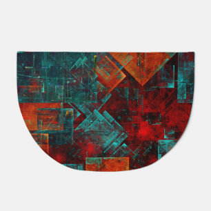 Abstract Modern Colourful Cool Artistic Pattern Doormat