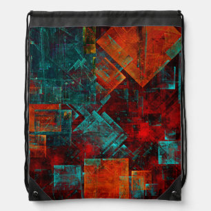 Abstract Modern Colourful Cool Artistic Pattern Drawstring Bag