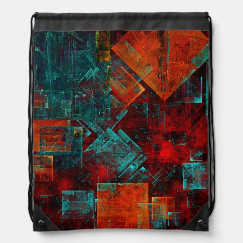 Abstract Modern Colourful Cool Artistic Pattern Drawstring Bag