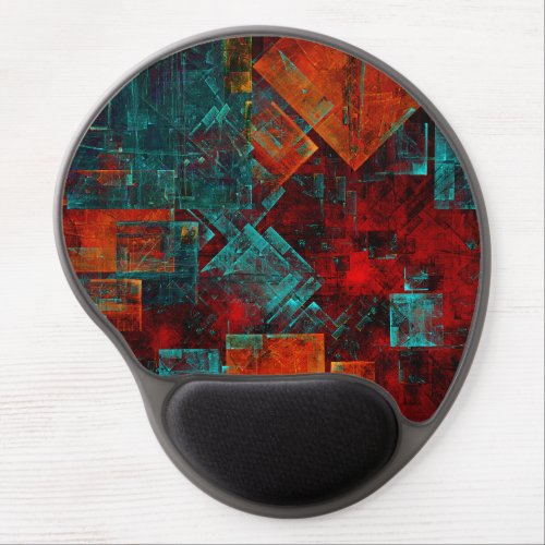 Abstract Modern Colourful Cool Artistic Pattern Gel Mouse Pad