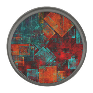 Abstract Modern Colourful Cool Artistic Pattern Gunmetal Finish Lapel Pin